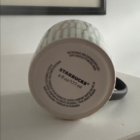 Starbucks 2016 Mint Green White Black Mug with Polar Bears 6oz - Picture 4 of 6